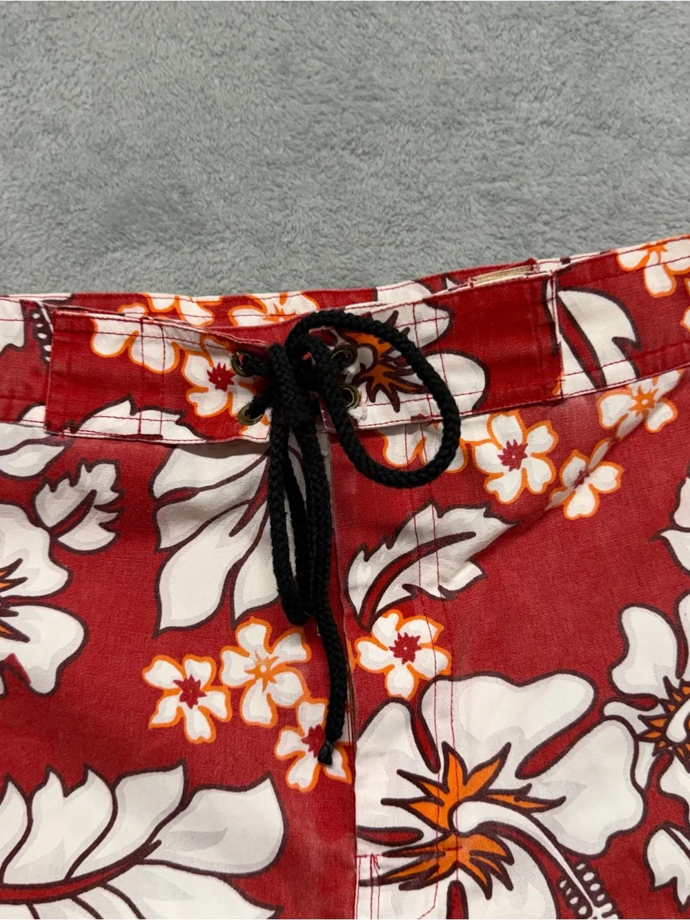 Vintage Tropical L’Attitude Mens 38 Board Shorts Hawaiian Floral Surf Y2K Swim